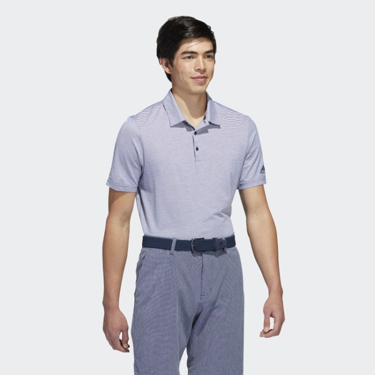 Camisa Polo Listrada Otomana Azul Adidas
