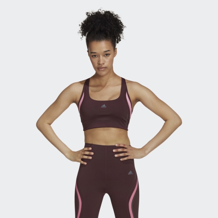 Powerimpact Luxe Training Sutiã Hiit De Suporte Médio Adidas Marrom