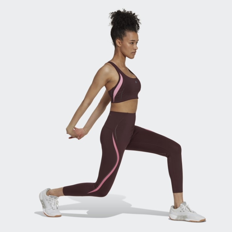 Powerimpact Luxe Training Sutiã Hiit De Suporte Médio Adidas Marrom