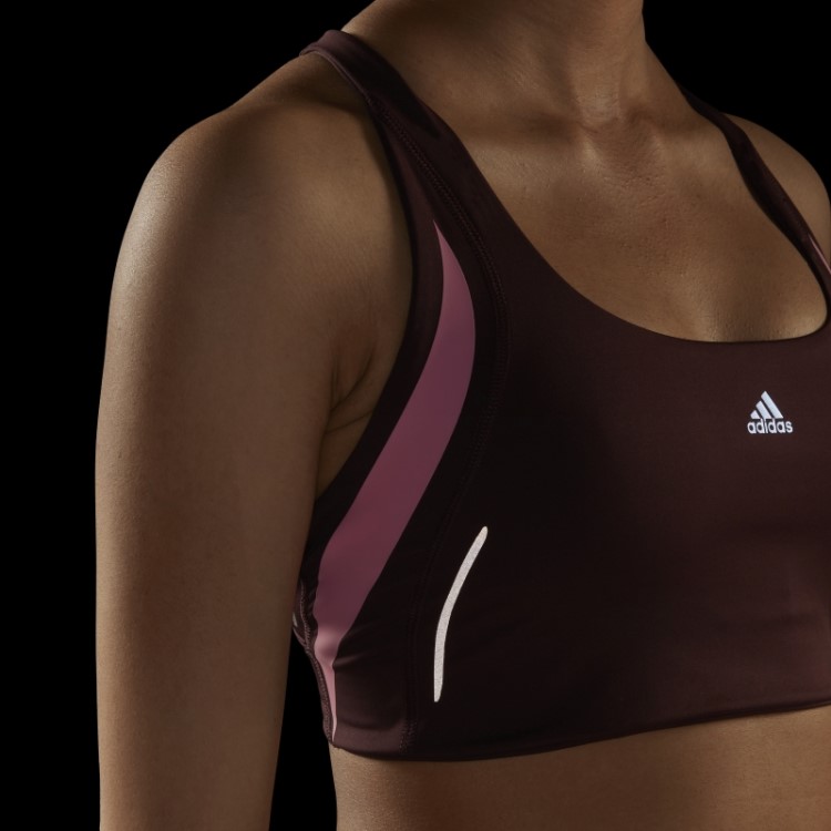 Powerimpact Luxe Training Sutiã Hiit De Suporte Médio Adidas Marrom