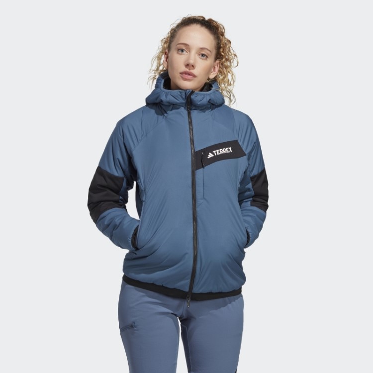 Jaqueta Com Capuz Steel Terrex Techrock Stretch Primaloft Adidas