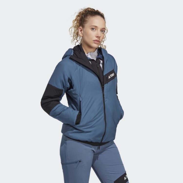 Jaqueta Com Capuz Steel Terrex Techrock Stretch Primaloft Adidas
