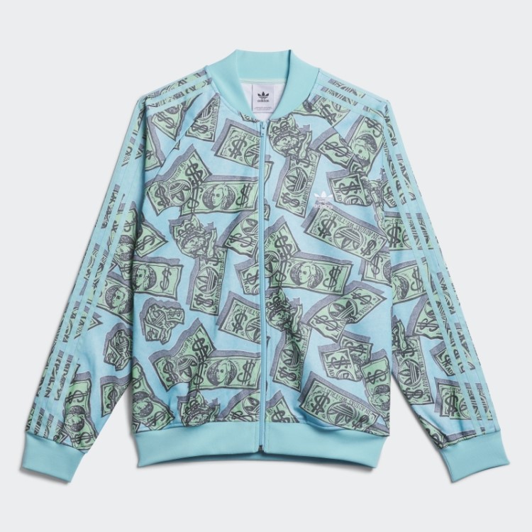 Jaqueta Adidas Frost Mint Jeremy Scott Com Estampa De Dinheiro (gênero Neutro)
