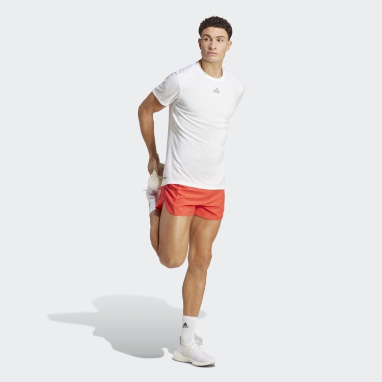 Calção Vermelho Adidas Possui O Run Split