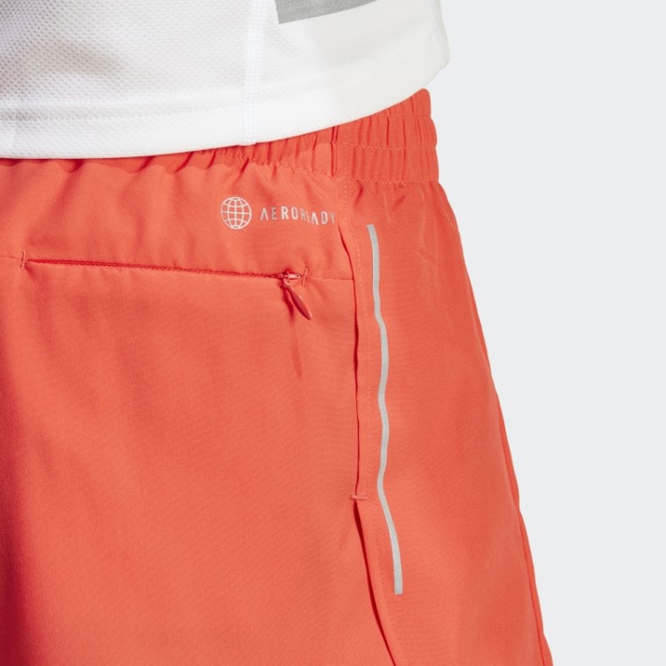 Calção Vermelho Adidas Possui O Run Split