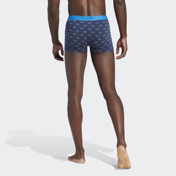 Cueca Baú Com Estampa Confortável De Algodão Flexível Adidas Navy