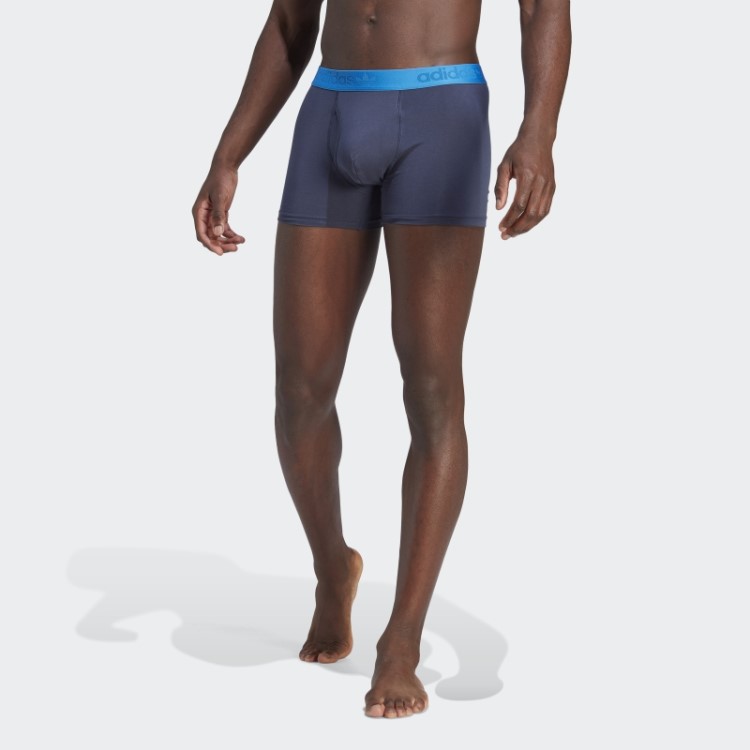 Cueca Baú Com Estampa Confortável De Algodão Flexível Adidas Navy
