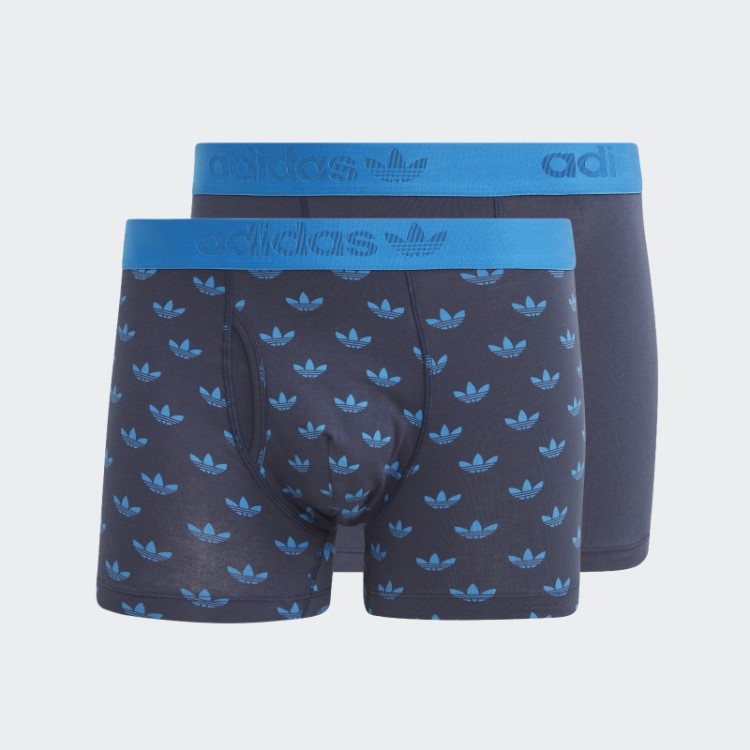 Cueca Baú Com Estampa Confortável De Algodão Flexível Adidas Navy