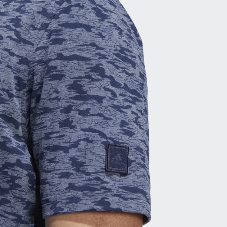 Camisa Polo Adidas Go-to Camuflada Azul Marinho