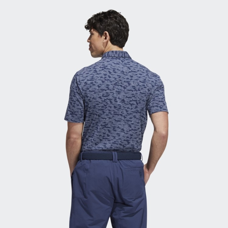 Camisa Polo Azul Marinho Com Estampa Camuflada Adidas