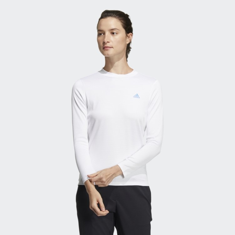 Feito Para Ser Refeito Camisa Gola Alta Manga Longa Adidas Branca