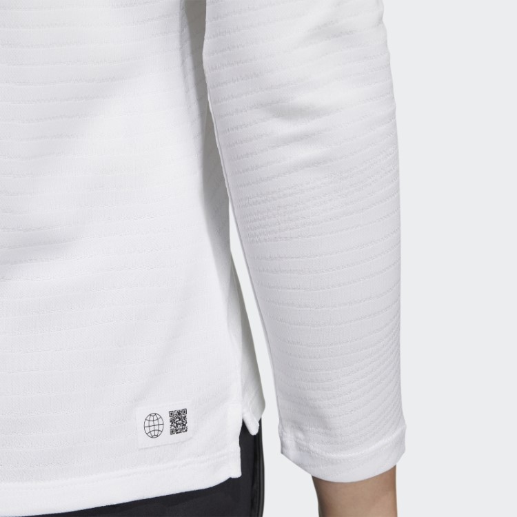 Feito Para Ser Refeito Camisa Gola Alta Manga Longa Adidas Branca