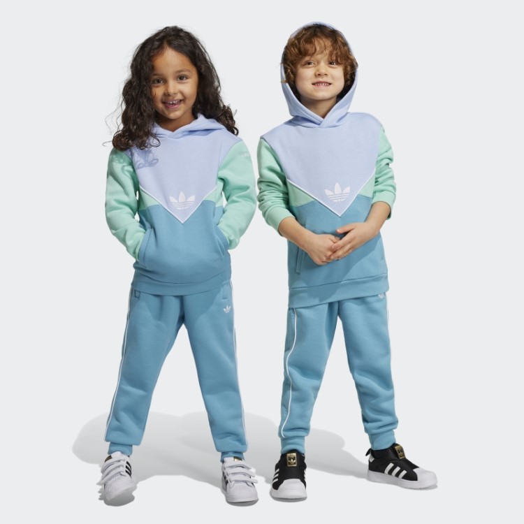 Conjunto De Moletom Azul Adidas Adicolor