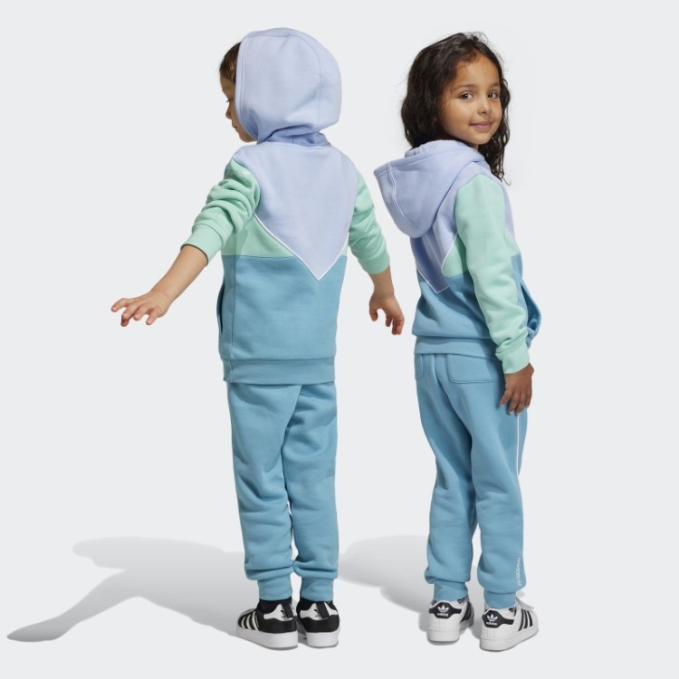 Conjunto De Moletom Azul Adidas Adicolor