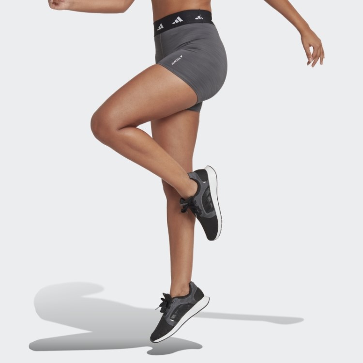 Leggings Curtas Adidas Techfit Urze Cinza Escuro