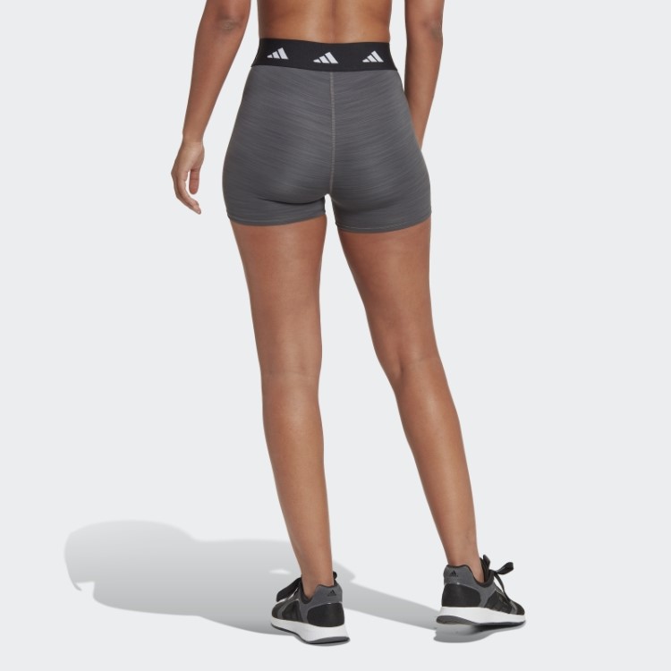 Leggings Curtas Adidas Techfit Urze Cinza Escuro