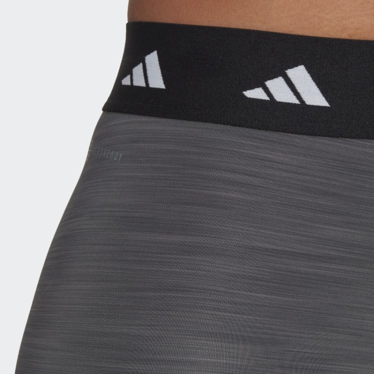 Leggings Curtas Adidas Techfit Urze Cinza Escuro