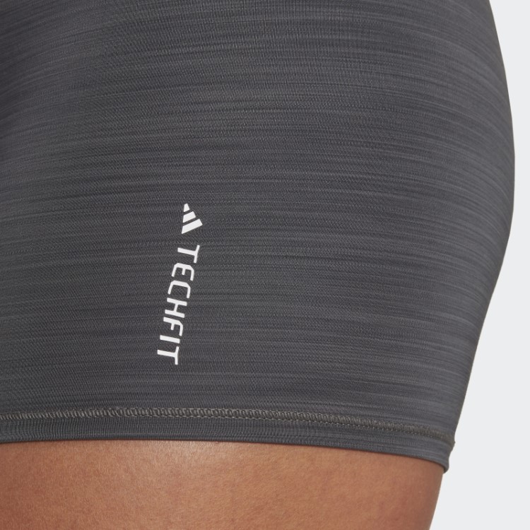 Leggings Curtas Adidas Techfit Urze Cinza Escuro