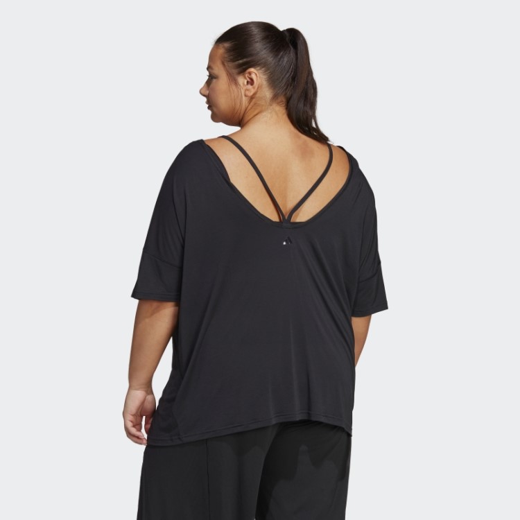 Camiseta Preta Adidas Yoga Studio Oversized (tamanho Grande)
