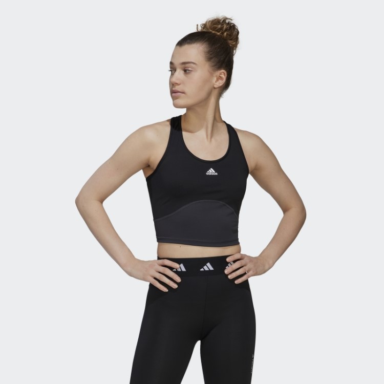 Regata Preta Adidas Aeroready Train Hiit Crop