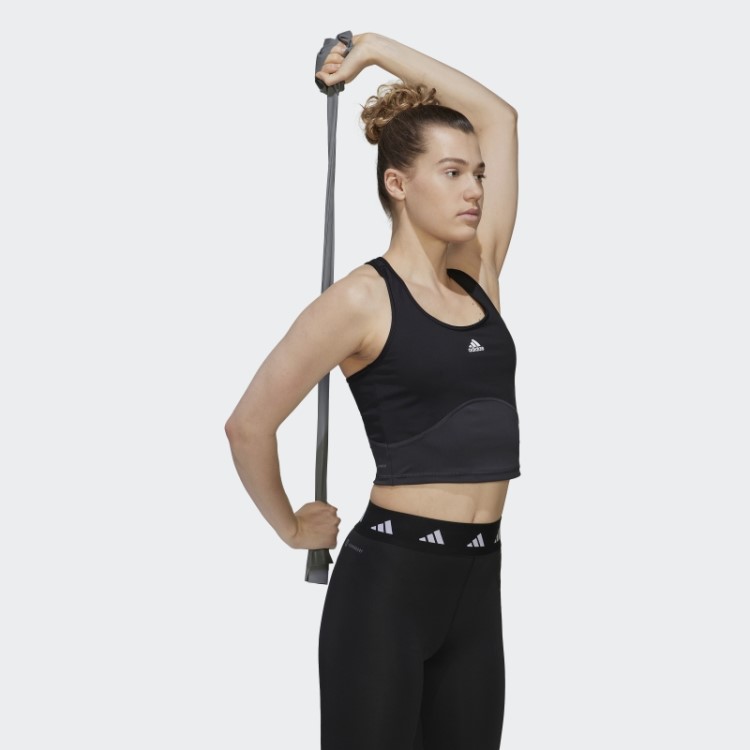 Regata Preta Adidas Aeroready Train Hiit Crop