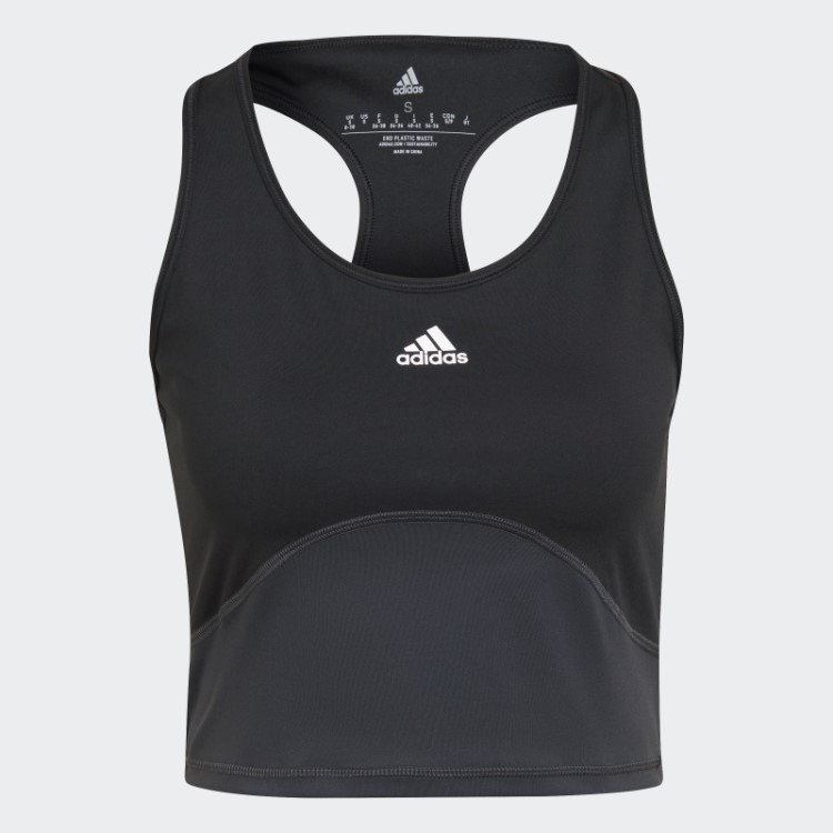 Regata Preta Adidas Aeroready Train Hiit Crop