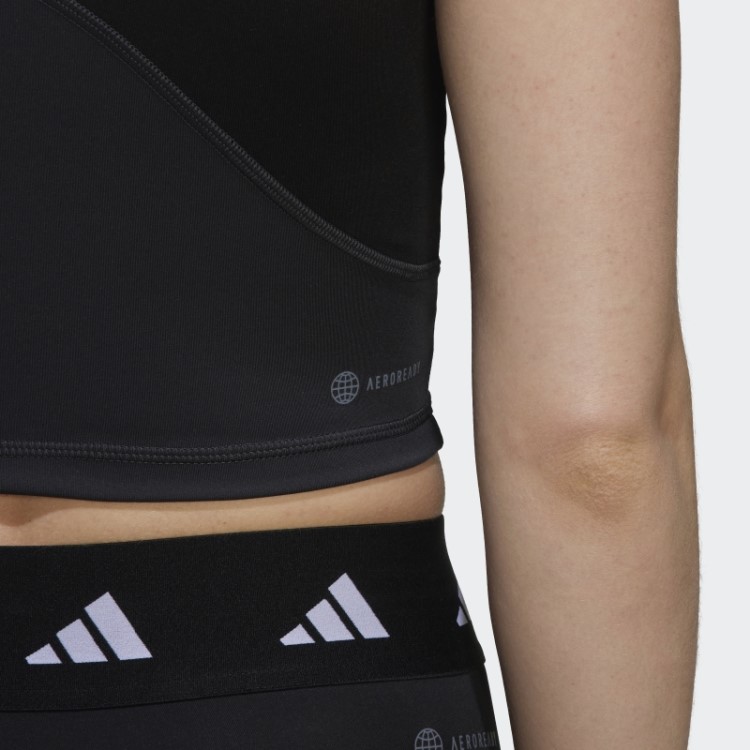 Regata Preta Adidas Aeroready Train Hiit Crop