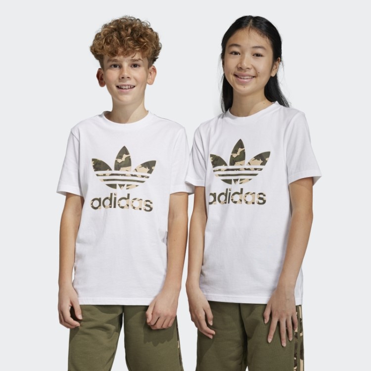 Camiseta Camuflada Branca Adidas