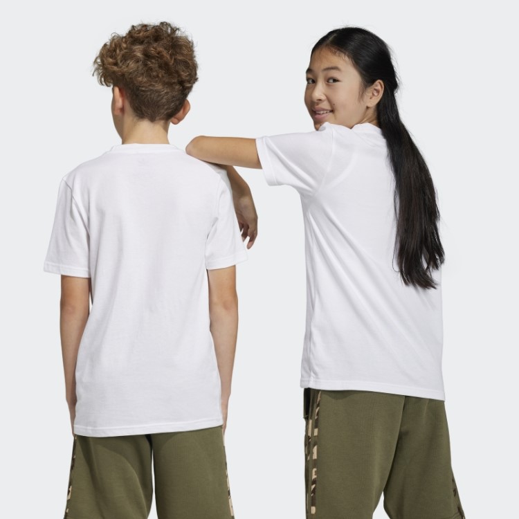 Camiseta Camuflada Branca Adidas