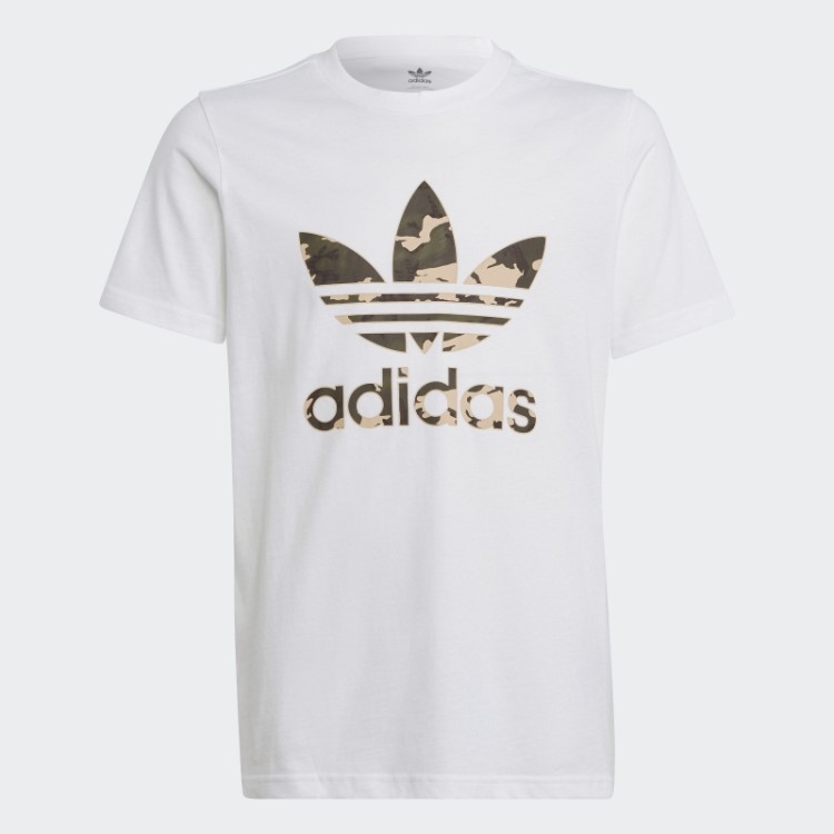 Camiseta Camuflada Branca Adidas