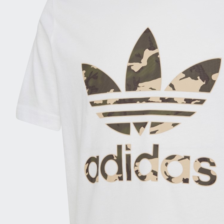 Camiseta Camuflada Branca Adidas