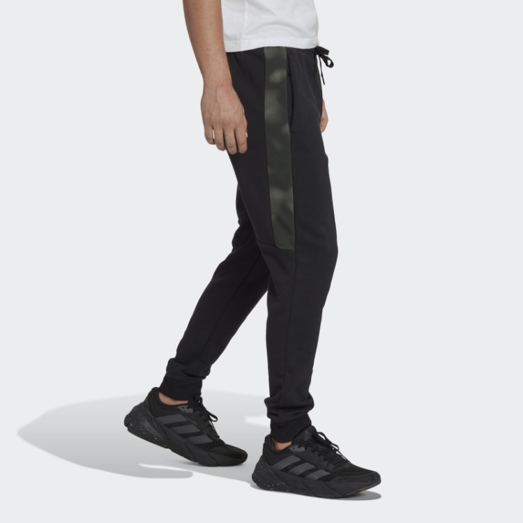 Calça De Lã Com Estampa Camuflada Preta Essencial Adidas