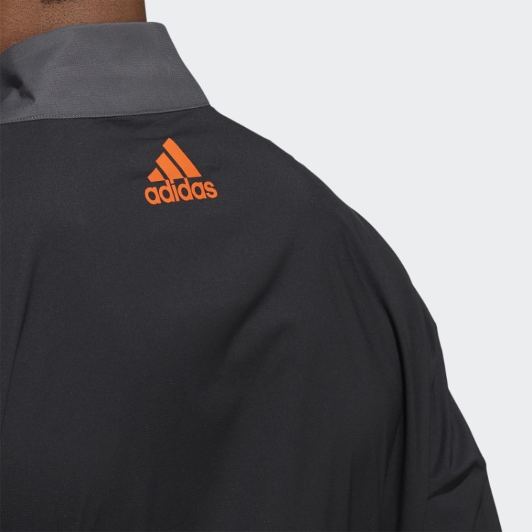 Jaqueta Preta Provisória De Manga Curta Adidas