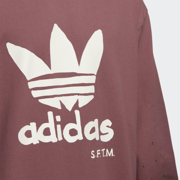 Adidas Burgundy Song For The Mute Tee De Manga Comprida