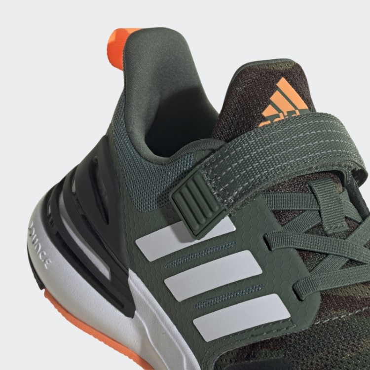 Tênis Adidas Black Rapidasport Bounce Elástico Com Renda