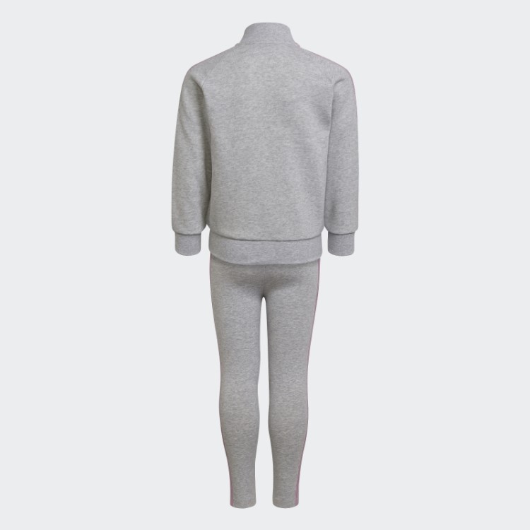 Agasalho Adidas Cinza Claro Urze Com As Três Listras
