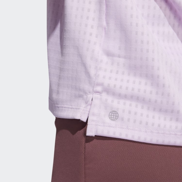 Adidas Camisa Polo Lilás Com As Três Listras