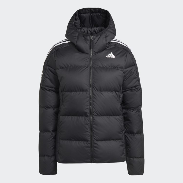 Adidas Essentials Jaqueta Com Capuz Midweight Down Preta