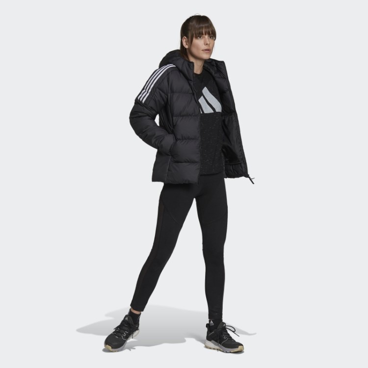 Adidas Essentials Jaqueta Com Capuz Midweight Down Preta