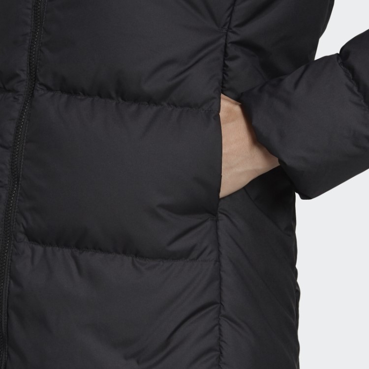 Adidas Essentials Jaqueta Com Capuz Midweight Down Preta