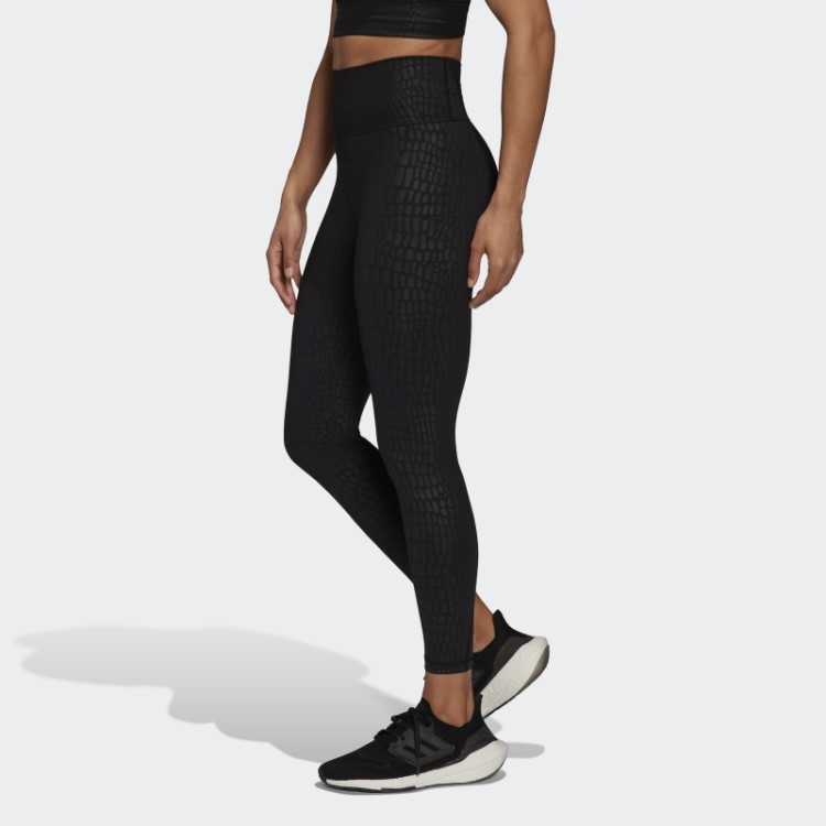 Optime Training Croc Emboss 7/8 Leggings Adidas Preto