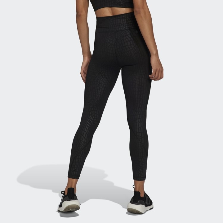 Optime Training Croc Emboss 7/8 Leggings Adidas Preto