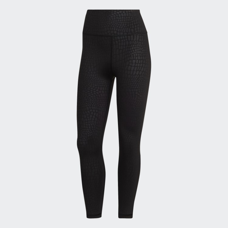 Optime Training Croc Emboss 7/8 Leggings Pretas Adidas