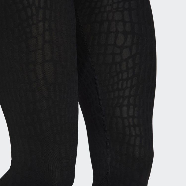 Optime Training Croc Emboss 7/8 Leggings Pretas Adidas