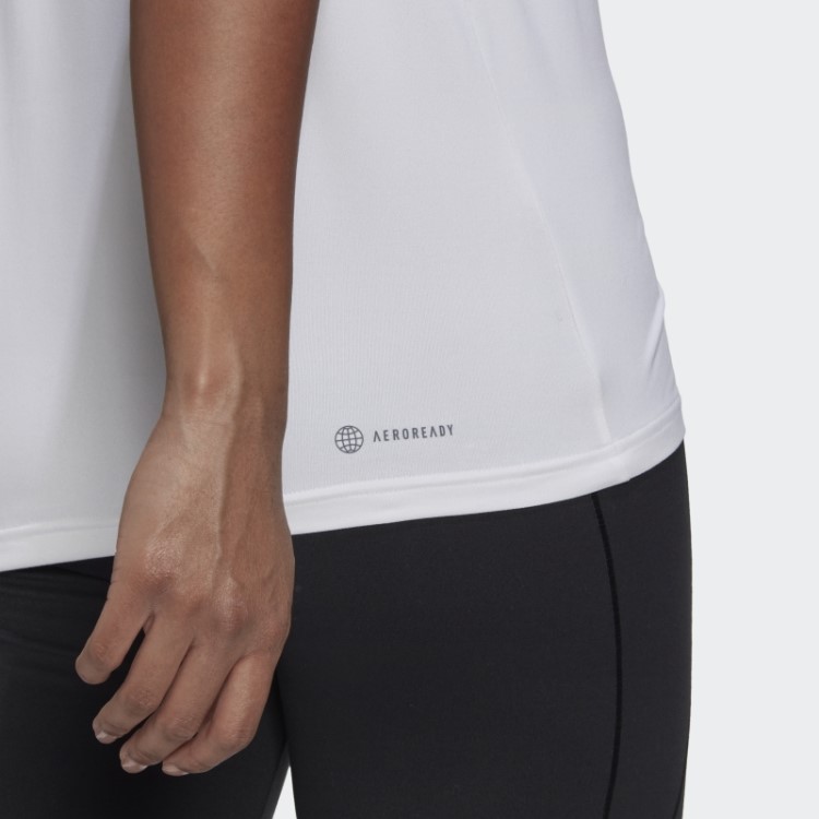 Camiseta Branca Adidas Aeroready Feita Para Treinar