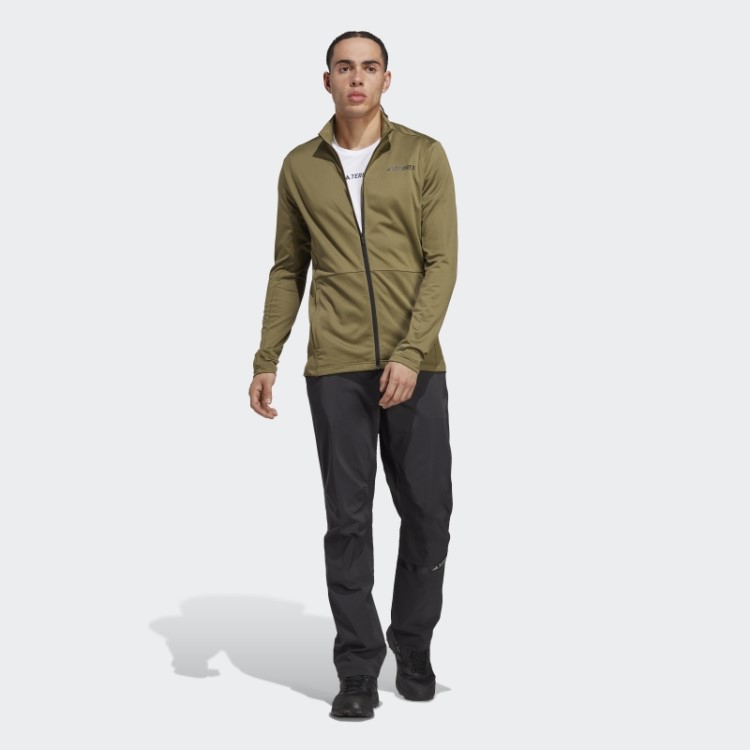 Jaqueta De Lã Adidas Olive Terrex Com Zíper Completo