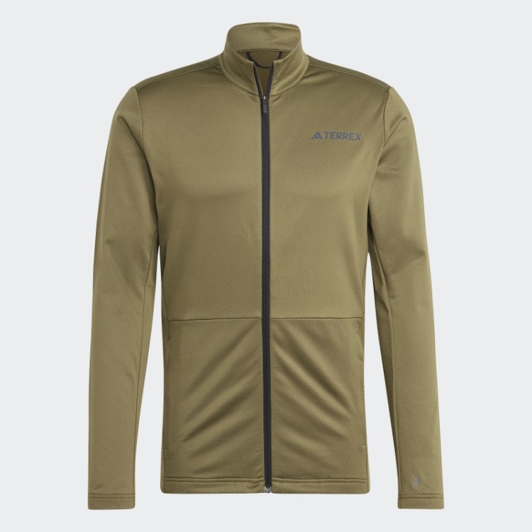 Jaqueta De Lã Adidas Olive Terrex Com Zíper Completo