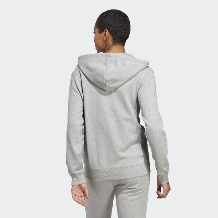 Moletom Com Capuz French Terry Cinza Médio Essencial Adidas
