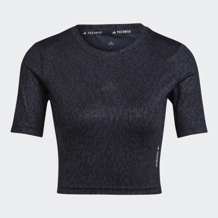 Top Cropped De Treino Com Estampa Ink Techfit Adidas