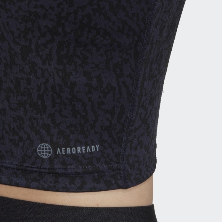 Top Cropped De Treino Com Estampa Ink Techfit Adidas